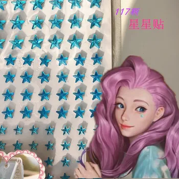 2020 LOL KDA NAISTE Seraphine cosplay nägu blue star akrüül kleebised rolli mängida nägu 3D teenetemärgi