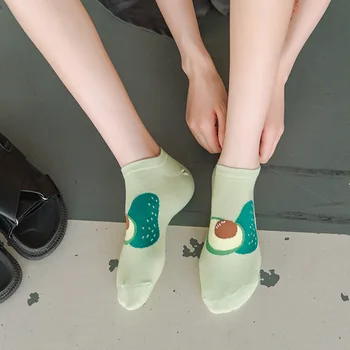 2020 Naiste Sokid Lühike Värvikas Sox Puuvillased Sokid Puuviljad Mood Sokid Tüdrukud Banaani, Sidruni Arbuus Paat Sokid