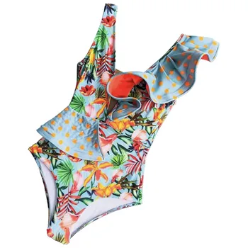 2020 Naiste Ühes Tükis Ujumistrikoo Strappy Bandege Supelrõivad Backless Seksikas Ruffled Bikiinid, Trikoo Beachwear Monokini