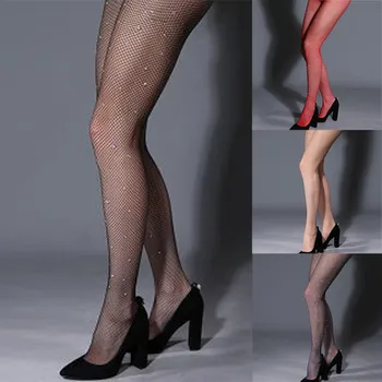 2021 Sexy Diamond Naiste Glitter Võrk Retuusid Silma Sukkpüksid Rhinestone Nailon Lady Sukad Läikiv Sukkpüksid Sukad