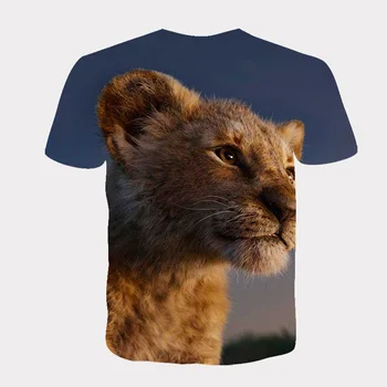 2021 Suvel Poiste Ja Tüdrukute T-Särk 3D-Printimine Hirmutav Lõvi Loomade Prindi Riided Baby Väikelapse Lühikeste varrukatega t-särk Tops
