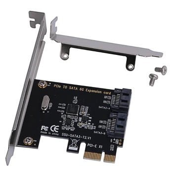 2021 Uus PCIe PCI Express SATA3.0 2-Port SATA III 6G Töötleja Expansion Card Adapter