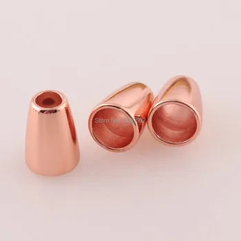20pcs/palju Metalli Rose Gold Pink Suurtükipronksist Värvi Nööri ots Suletakse Nööri lock kotti riideid, püksid kingad õmblemine tarvikud
