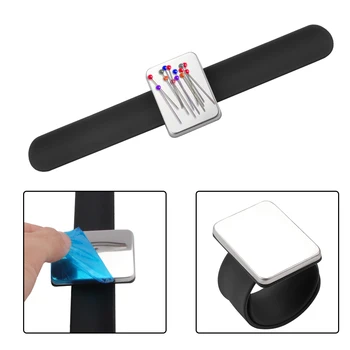 3 Värvi Õmblusniit Nõelapadi Ranne Käsi Magnet Nõela Pad Safety Pin-Padi Ladustamise Rõiva-Pin Omanik Õmblemine Tarvikud