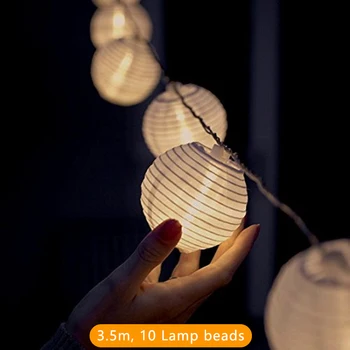 30LED Laterna Lamp Vanik String Tuled Jõulud Fairy Valgustus Stringid Väljas Puhkus Pulm Xmas Party Kodu Kaunistamiseks