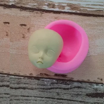 3D DIY Beebi Nägu hallituse Tüdruk Pea Polymer Clay Fondant Kook Dekoreerimiseks Vahend Inimese Nägu, Šokolaad, Kommid, Marmelaad, Küpsetamine Kook hallituse