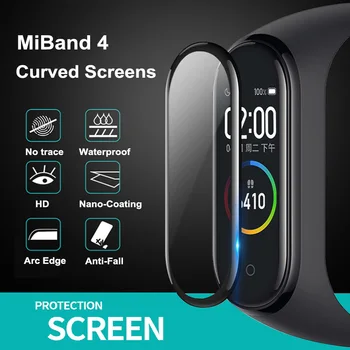 3D Mi Band 4 Film Protector pehme Klaaskiud jaoks Xiaomi miband 4 Filmi Kaas, Ekraani Kaitse Kaitseriietus Smart Tarvikud