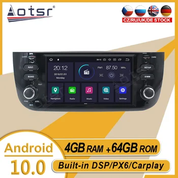 4+64GB Fiat Punto 2009 2010 2011 - Auto Stereo Multimeedia Mängija Android GPS Navi Auto Audio Raadio Carplay PX6 juhtseade