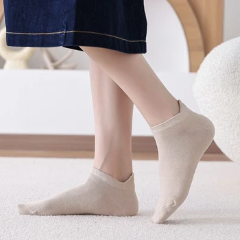 4 Paari Naiste Sokid Harajuku Naiste Puuvillased Lühikesed Sokid Valge Kawaii Sokid korea Stiilis Tüdrukud Õpilane Moe Kõrge Kontsaga kulumis-
