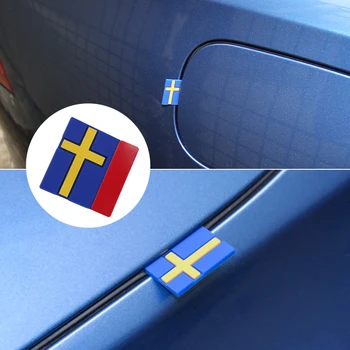 5/10tk Auto Kleebised 3D Rootsi Lipu Teenetemärgi Embleem Auto Pagasiruumi Ukse ees iluvõre VOLVO XC40 XC60 XC90 Vaba Kleebis Keha