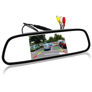5 tolline Digitaalne Värviline TFT LCD 800x480 Auto Parkimine Peegel Ekraan 2 Video Sisendit tagurdamiskaamera Parkimine Abi Süsteem