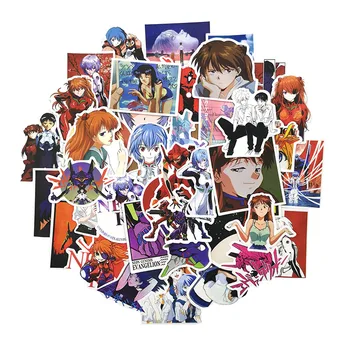 50tk Jaapani Anime Evangelion Kleebis PVC Rula Arvuti Kohver, Seljakott Vee Tassi Kitarr Auto Graffiti Mänguasjad