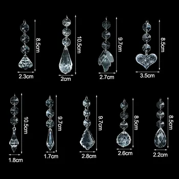 5tk Selge Kristall Helmed Ripats Vanik Lühter Ripub Kardin Kett Kaunistused Koju Pulmapidu Decor Diamond Kardin