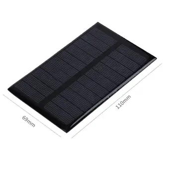 5V 1.2 W 240mA DIY Polükristallilised Räni päikesepaneel Aku Päikese Laadija 110mm x mm × 69 mm Kaasaskantav Mini Solar Charger