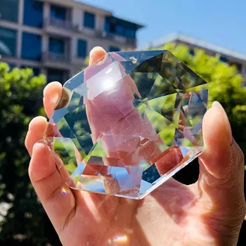 75mm Octagon Crystal Prism Lühter Tarvikud Päike Saagi Pulm Rippuvad Ornament DIY Kardin Ehted Tarvik Klaas Kunsti