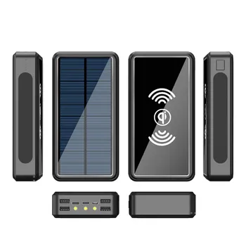 80000mAh Traadita Power Bank Aku Solar Laadimine Paneel, 4USB Suure jõudlusega Kaasaskantav Laadija Powerbank IPhone Xiaomi