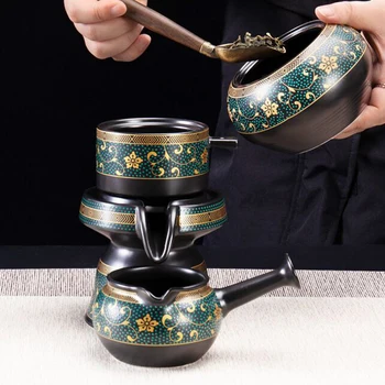 9Pcs Retro Kullakiht Protselin Teaware Set Jaapani Keraamiline Teekann Vintage Tee Tassi kuumuskindel Drinkware Komplekti