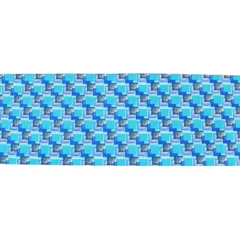 Aafrika Kangas Sinine Grid Kohandatud Mudelid Polüester Glitter-Värvi Süsteem, Õmblemine Tüdrukute Sünnipäev Kleidid FP6184