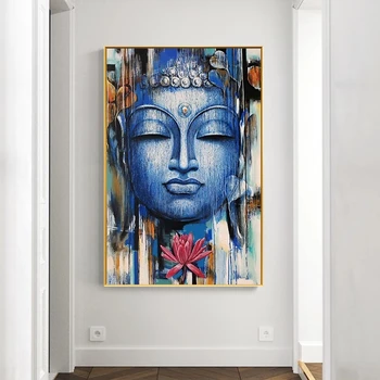 Abstraktne Budismi Plakatid ja Pildid Seina Art Lõuend Maali Seina Art Lord Buddha Pilte, elutuba, Tuba Decor Raamimata