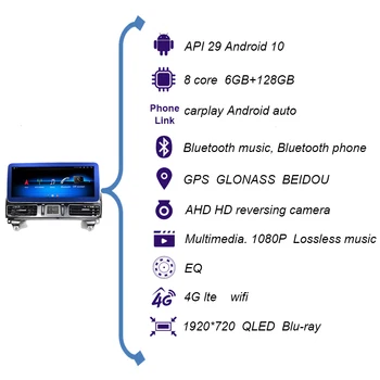 Android 10 12.3 tolline 4+64G Auto Gps Dvd Multimeedia Raadio Mängija Mercedes Benz GL ML 2012-