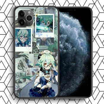 Anime Genshin Mõju Sahharoosi Telefon Case For Iphone 4 4s, 5 5S SE 5C 6 6S 7 8 Plus X XS XR 11 12 Mini Pro Max 2020 must Coque