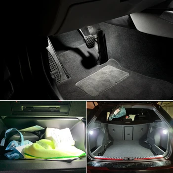 Auto Valge LED Viisakalt Ukse Pagasiruumi Jalgade kindalaegas Kerge 2x Eest VW Caddy Golf Eos Passat SciroccoTouareg Sharan Skoda
