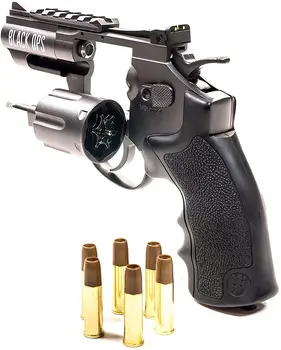 Black Ops Exterminator 2.5 Tolline Revolver Full Metal CO2 BB/Pellet Relv Tulistada .177 BBs või Graanulid Metallist dekoratiivse seina juhatus