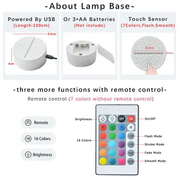 Bluetooth-Base 3D Night Light Pistik Küülik Lühter Ripats Teenetemärgi Magamistuba Lüliti Atmosfääri Led Noorte Lamparas