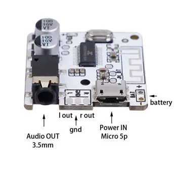 Bluetooth-ühilduva 5.0 JL6925A Stereo Muusikat 3,5 mm DIY Auto Bluetooth Audio Receiver WAV+AHV+FLAC+Kadudeta MP3 Dekodeerimine Stereo