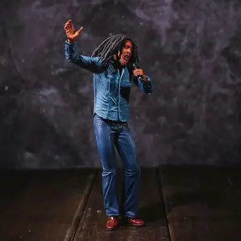 Bob Marley Muusika Legende Jamaica Laulja Mikrofoni PVC Tegevus Joonis Laekuva Mudel Mänguasja Nukk Kingitus 18cm