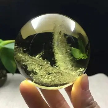 Brasiilia kollane kristallkuul komplekt crystal ball ornament looduslik töötlemata kivi lihvimine kristallkuul liikuda rikas linn seven star array