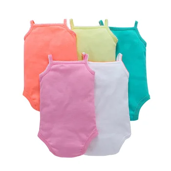 Carter's Summer baby girls cotton sling sleeveless candy color romper set 5 piece suit Baby Body Suit Carters Baby Girl Twin