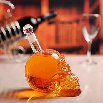Crystal Skull Pea Klaas Komplekti Shot Viskit Veini Crystal 1000ml Pudel oodake, karahvin Läbipaistva Klaasi Veini Joomine Koos ühise Põllumajanduspoliitika