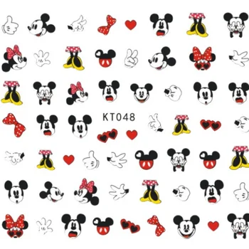 Disney Mickey & Minnie Laste Multikas Küünte Kleebised 3D Armas Kass Ilus Tüdruk Mänguasjad Teenetemärgi Kleebised Kingitus Pool DIY Kunst