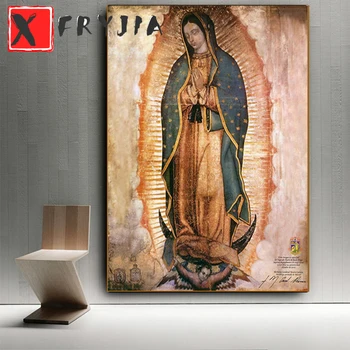 DIY Diamond Maali Mehhiko Guadalupe Neitsi Maarja ristpistes mosaiik täis squareround diamond tikandid rhinestone maali
