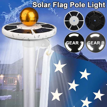 Dropshipping Väljas Allvalgusti 111 LED Solar Lipu Masti Tuled Veekindel Lipuvarras Lamp Solar Vihmavari Valguse Allvalgusti Valgustus