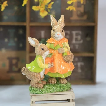 Easter Bunny Rabbit Kaunistused Micro Maastiku Figuriin Vaik Käsitöö Kääbus Haldjas Aia Kaunistamiseks