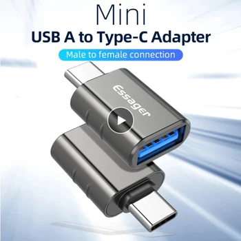 Essager USB Type C OTG Adapter USB 3.0 USB-C-Mees Converter For Samsung S20 Xiaomi Huawei USB-C Sisekeermega Konnektor High-speed