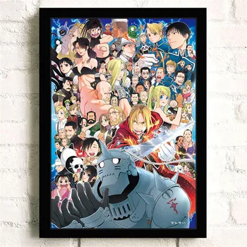 Fullmetal Alchemist Jaapani Action Anime Multikas Kvaliteedi Lõuend Maalisid Plakateid Lapsed Toas Elavad Seina Art Home Decor Pilt