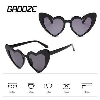GAOOZE Armastus Südames Päikeseprillid Naistele 2021 Liiga Suur Raam Disainer päikeseprillid Retro Cat Eye Vintage Zonnebril Dames YJ009