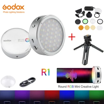 Godox R1 RGB Rõngast Kerge Mini Loominguline Kerge Ehitatud Magent Led Viedo Nutitelefoni Foto Kaamera Fotograafia Valgustus