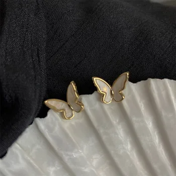 Golden Lady Butterfly Kõrvarõngad 2021 Uus korea Fashion Ehted Geomeetriline Armas Kõrvarõngas Määratud Isik Kingitus Anti-allergiline Kõrvarõngad