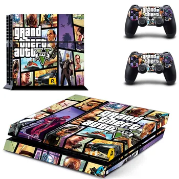 Grand Theft Auto V (GTA 5 PS4 Naha Kleebis Decal Sony PlayStation 4 Konsoolile ja 2 Kontrollerid PS4 Naha Kleebis Vinüül kleebised