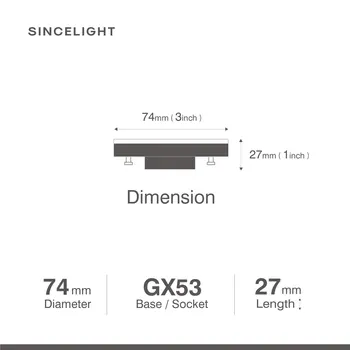 GX53 LED-Helkur Kapp pirn 7W,2700K 4000 K 6000 K 120° valgusnurk Köögimööbel Ekraan Kapid ja All Riiul Kerge