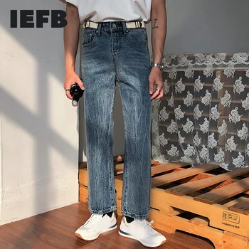 IEFB /meeste kanda 2021 Sügisel uus pahkluu pikkusega püksid meestele mood kõik-mängu sirge lahti teksad vintage tõusulaine 9Y1946