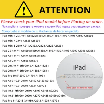 IPad Õhu mini 1 2 3 4 5 Puhul 2020 Pro 11 10.9 10.2 Õhu 10.5 2019 9.7 2018 Funda case for iPad 5th 6th 7th 8th Põlvkonna