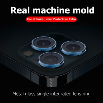IPhone 12 Pro Max 12 Mini Metall + Karastatud Klaasist Objektiiv iPhone 12pro 12Mini Luksus Kaitsev Klaas Kork Kate Juhul