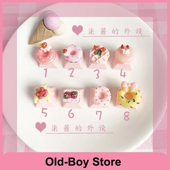 Isikliku keycaps Keycap kohandatud teenetemärgi PBT roosa armas kook kassi küünis ilus tüdruk anime läbipaistev kristall diy keycap
