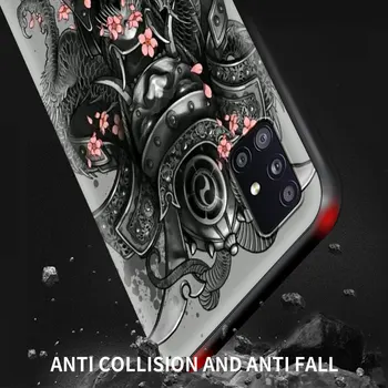 Jaapani Samurai Mobile Puhul Xiaomi Mi Poco X3 NFC 11 10T Pro 9T CC9 Lisa 10 Lite Must Pehme Capa Telefoni Kate Sac
