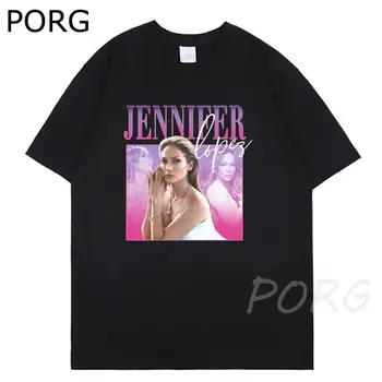 Jennifer Lopez Suvel T-Särk Vabaaja Mood O-kaeluse Prindi Tshirt Streetwear Gooti Harajuku Lühikesed Varrukad Meeste Ülepaisutatud T-Särk
